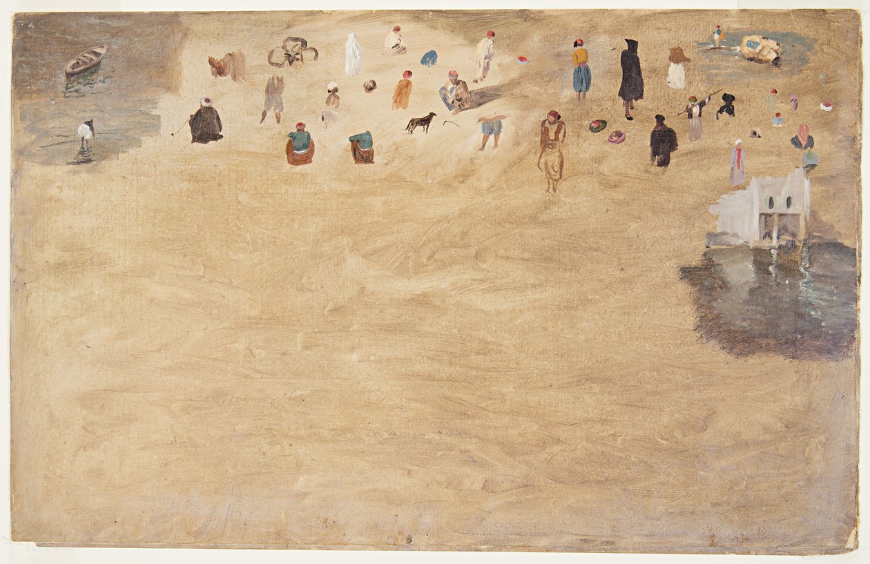 素描，阿拉伯人、动物和风景速写，1868 年 作者 弗雷德里克·埃德温·丘奇