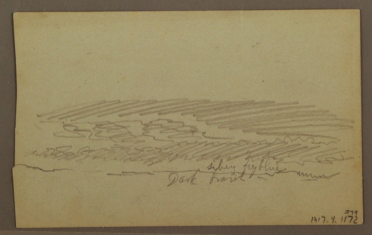 素描，天空研究，山脊，彩虹，1860 年代 作者 弗雷德里克·埃德温·丘奇