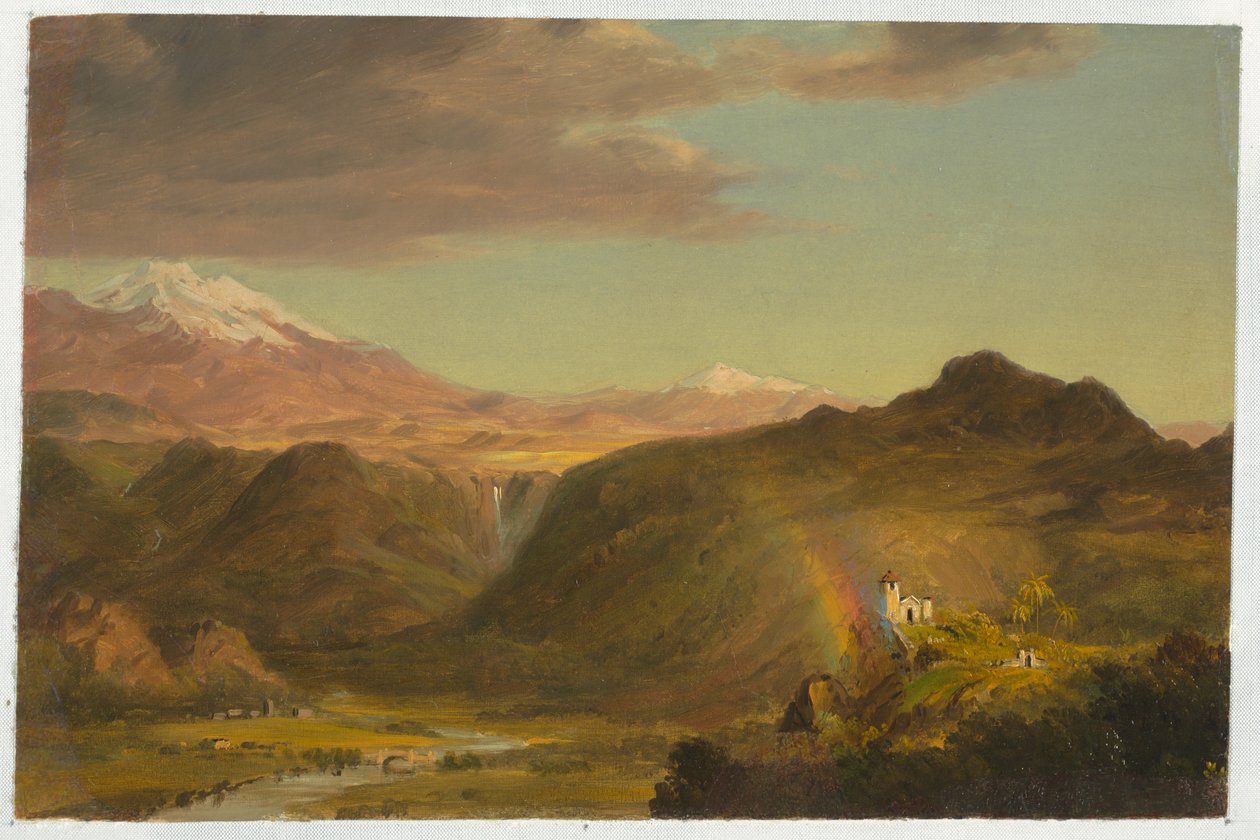 素描，南美风景，1854 年 作者 弗雷德里克·埃德温·丘奇