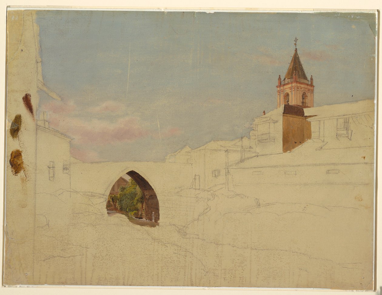 素描，南美城市景观，1857 年 作者 弗雷德里克·埃德温·丘奇