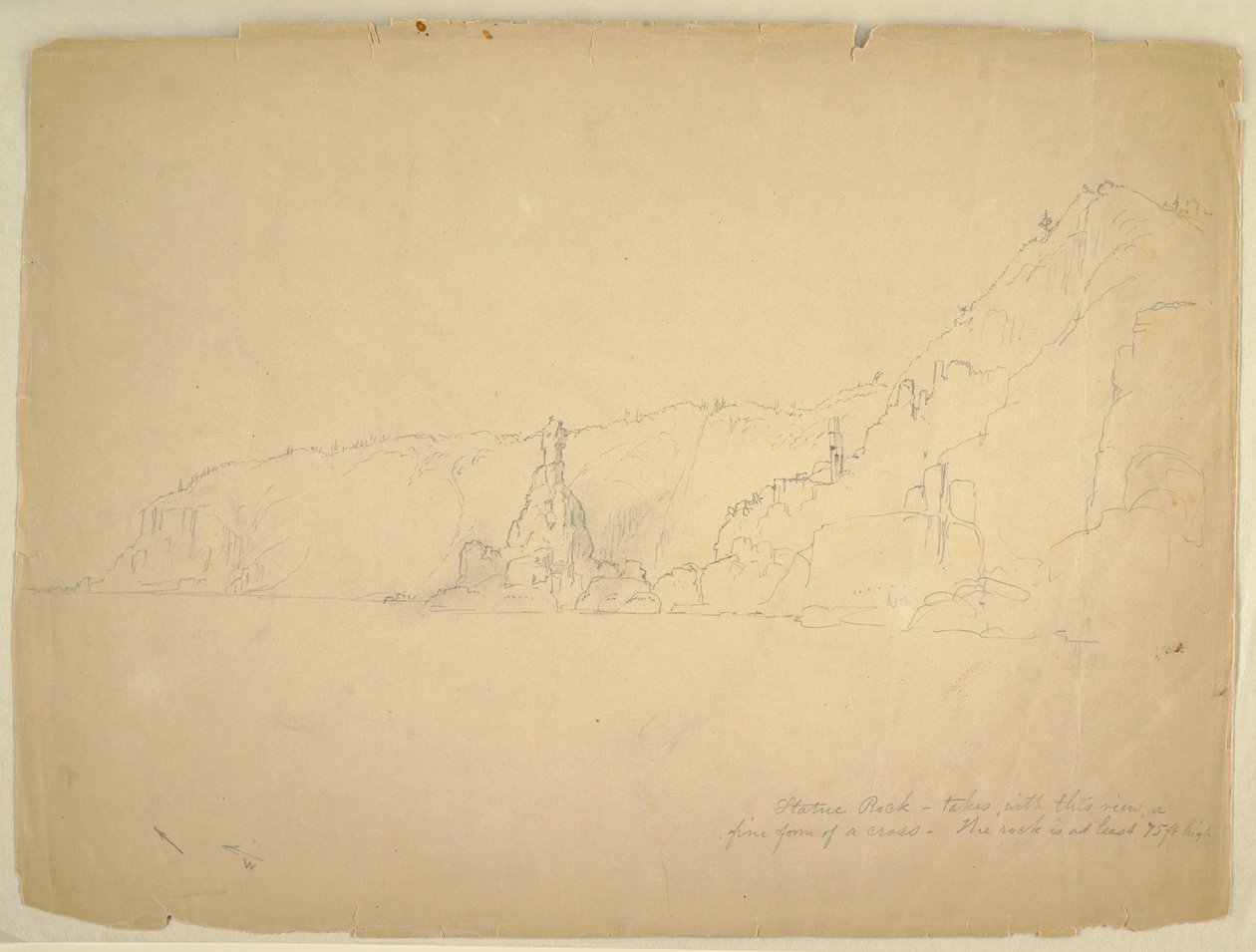 绘画，"雕像石"，1851 年 9 月 作者 弗雷德里克·埃德温·丘奇
