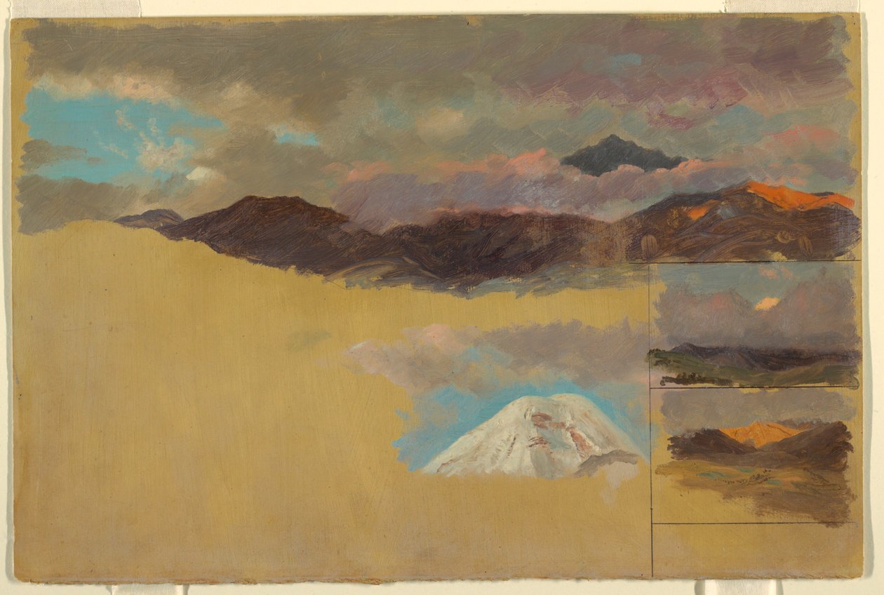 素描，厄瓜多尔钦博拉索山研究，1857 年 作者 弗雷德里克·埃德温·丘奇