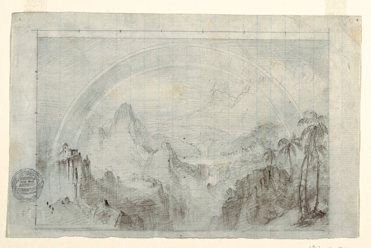 素描，《热带雨季》研究，1865-66 年 作者 弗雷德里克·埃德温·丘奇