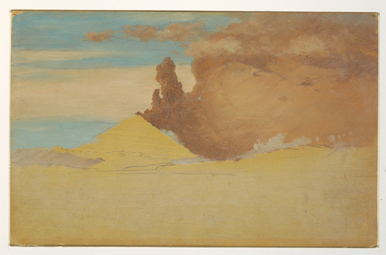 素描，科托帕希火山喷发研究，厄瓜多尔，1853 年 作者 弗雷德里克·埃德温·丘奇
