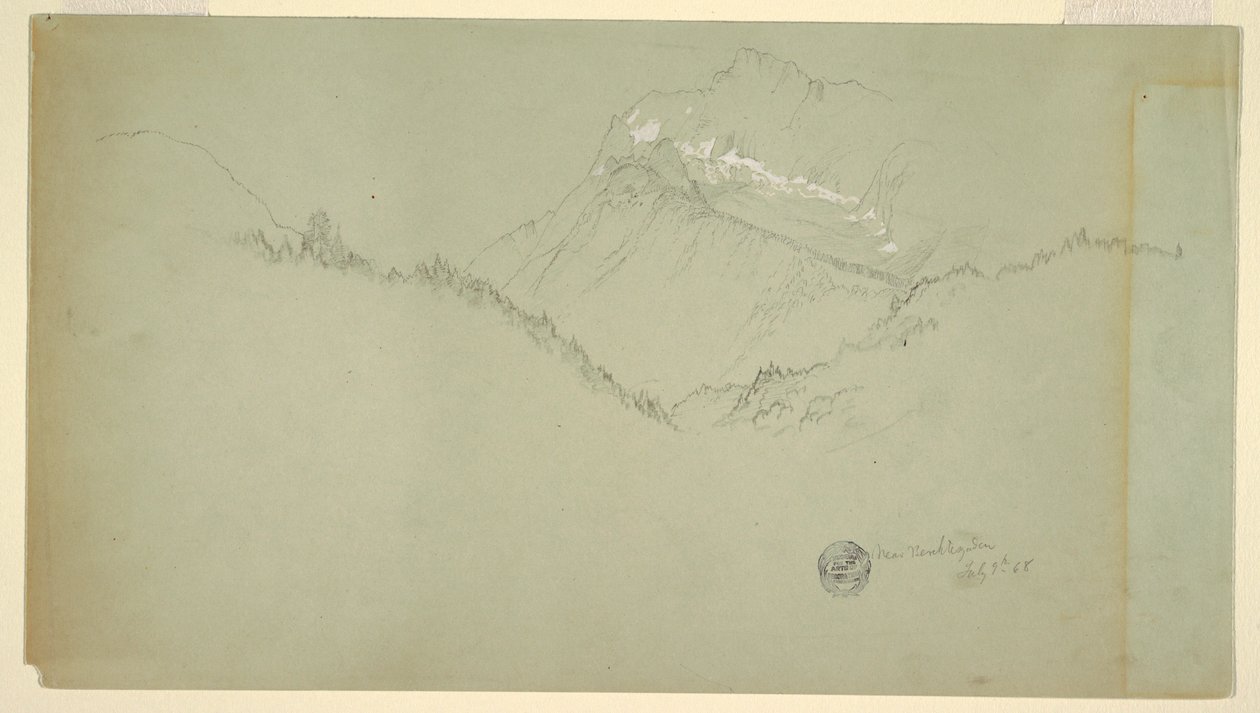绘图，瓦茨曼山顶，贝希特斯加登附近，1868 年 7 月 9 日 作者 弗雷德里克·埃德温·丘奇