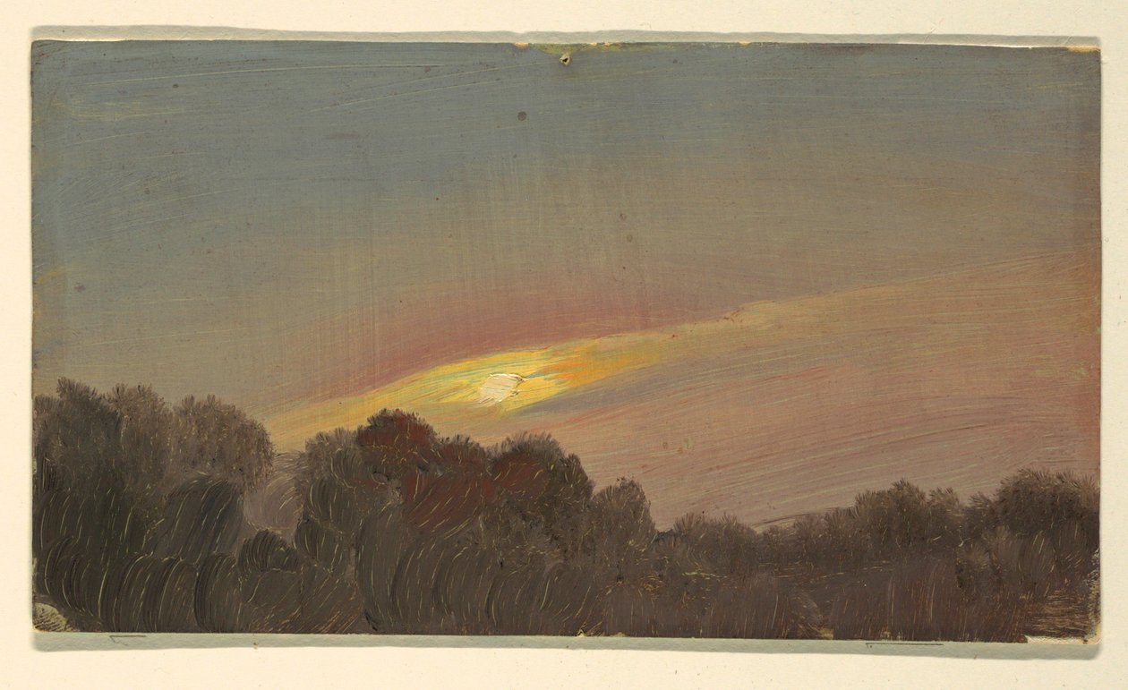 绘画，日落，1865-66 年 作者 弗雷德里克·埃德温·丘奇