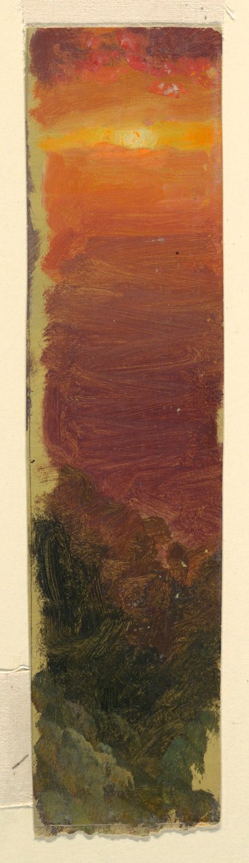素描，日落，1868 年 作者 弗雷德里克·埃德温·丘奇