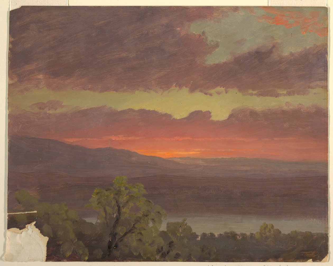 绘画，西印度群岛牙买加的日落，1865-66 年 作者 弗雷德里克·埃德温·丘奇