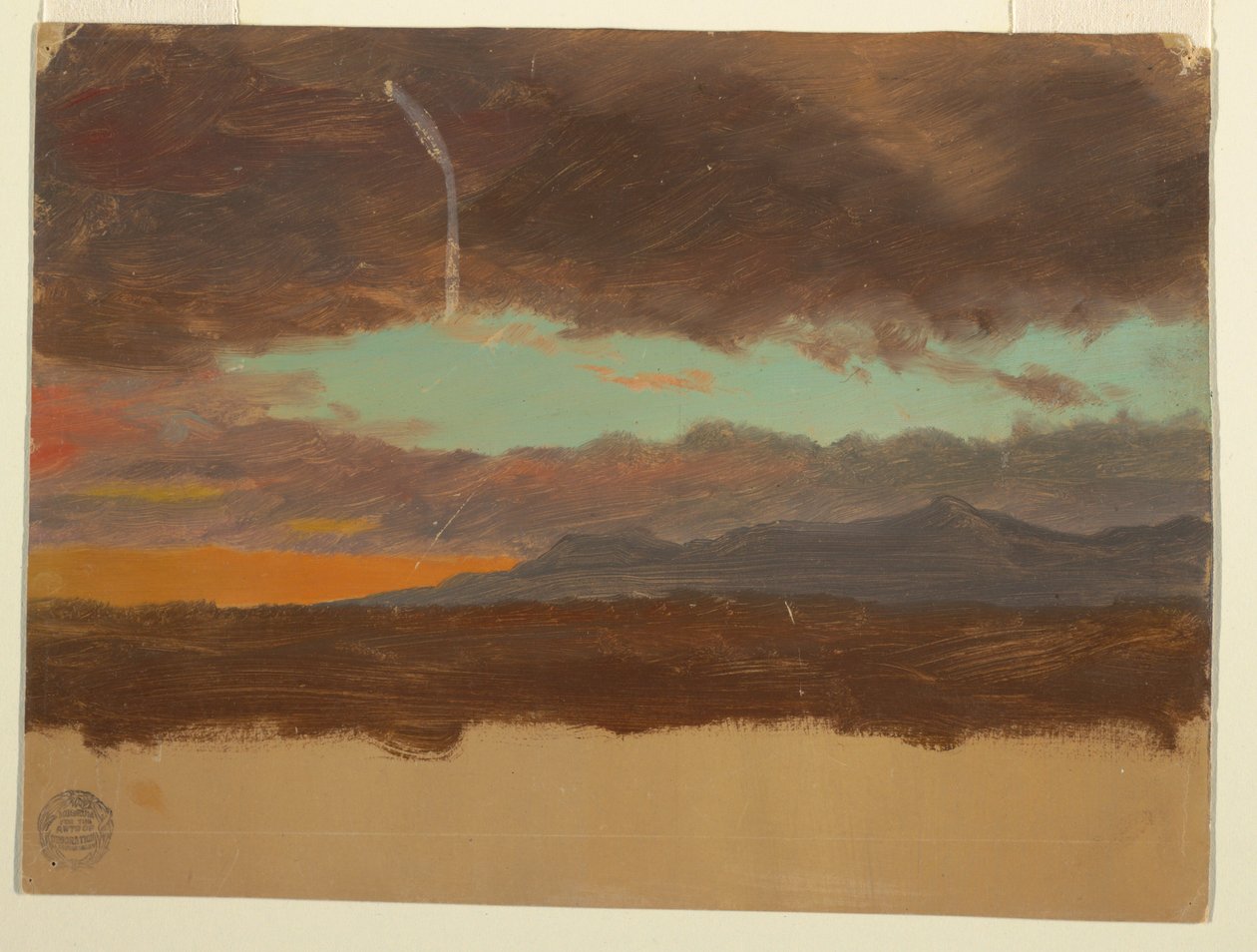 绘画，哈德逊河谷日落，1865-75 年 作者 弗雷德里克·埃德温·丘奇