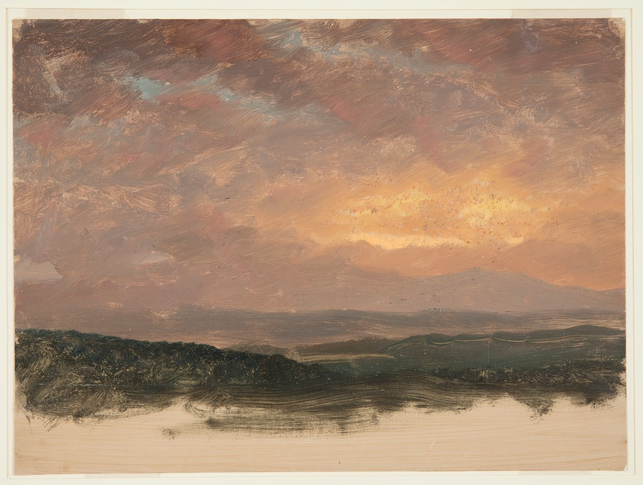 绘画，卡茨基尔日落，1870-80 年 作者 弗雷德里克·埃德温·丘奇