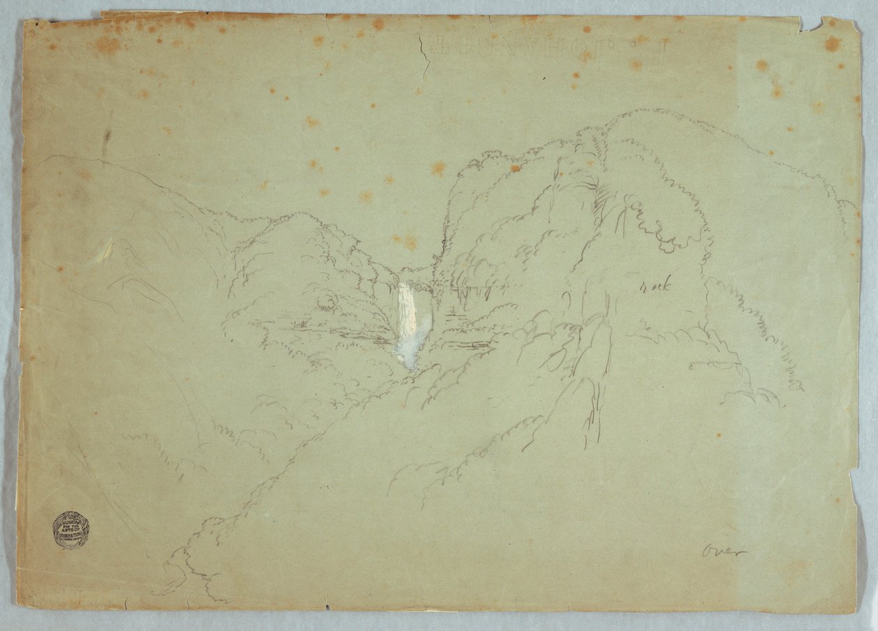 图画，哥伦比亚波加塔附近的特昆达马瀑布，1853 年 作者 弗雷德里克·埃德温·丘奇