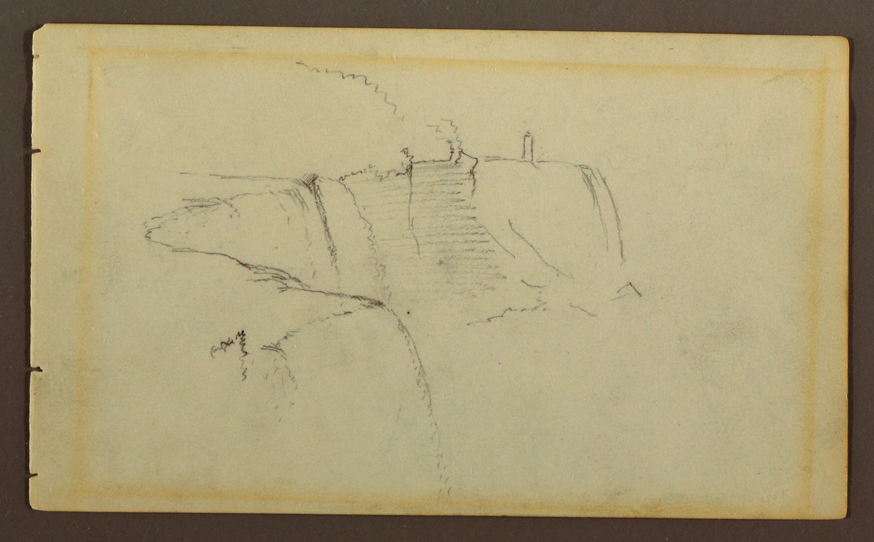 绘画，尼亚加拉河上的美国瀑布，可能创作于 1858 年 作者 弗雷德里克·埃德温·丘奇