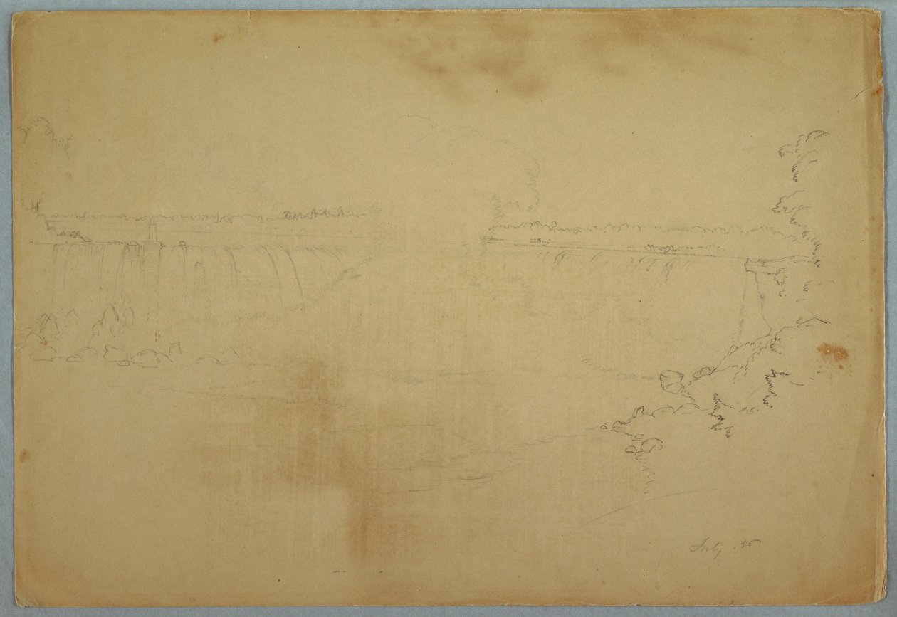 绘画，《加拿大瀑布》，1856 年 7 月 作者 弗雷德里克·埃德温·丘奇
