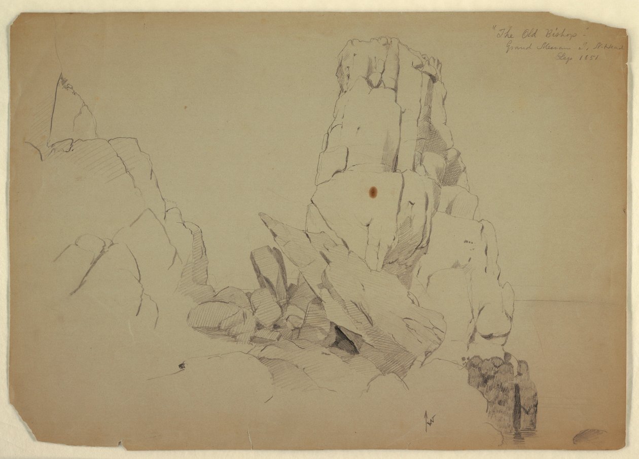 绘画，《老主教》，1851 年 9 月 作者 弗雷德里克·埃德温·丘奇