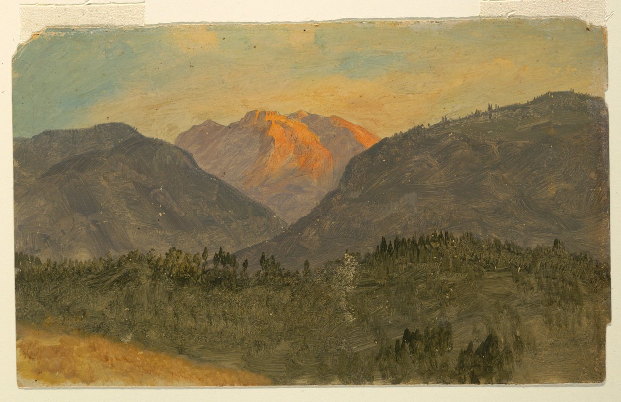 绘画，恩特斯贝格，巴伐利亚贝希特斯加登附近，1868 年 作者 弗雷德里克·埃德温·丘奇