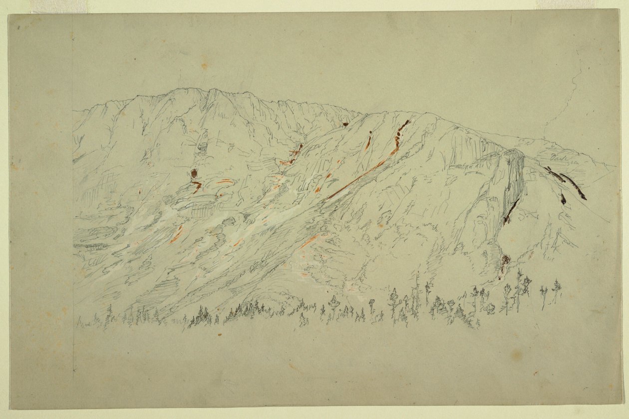 绘图，大盆地上部，卡塔丁山，1877 年 9 月 作者 弗雷德里克·埃德温·丘奇