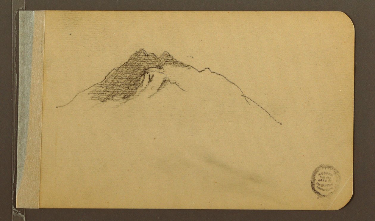 素描，山谷；背面：山峰，1889 年 作者 弗雷德里克·埃德温·丘奇