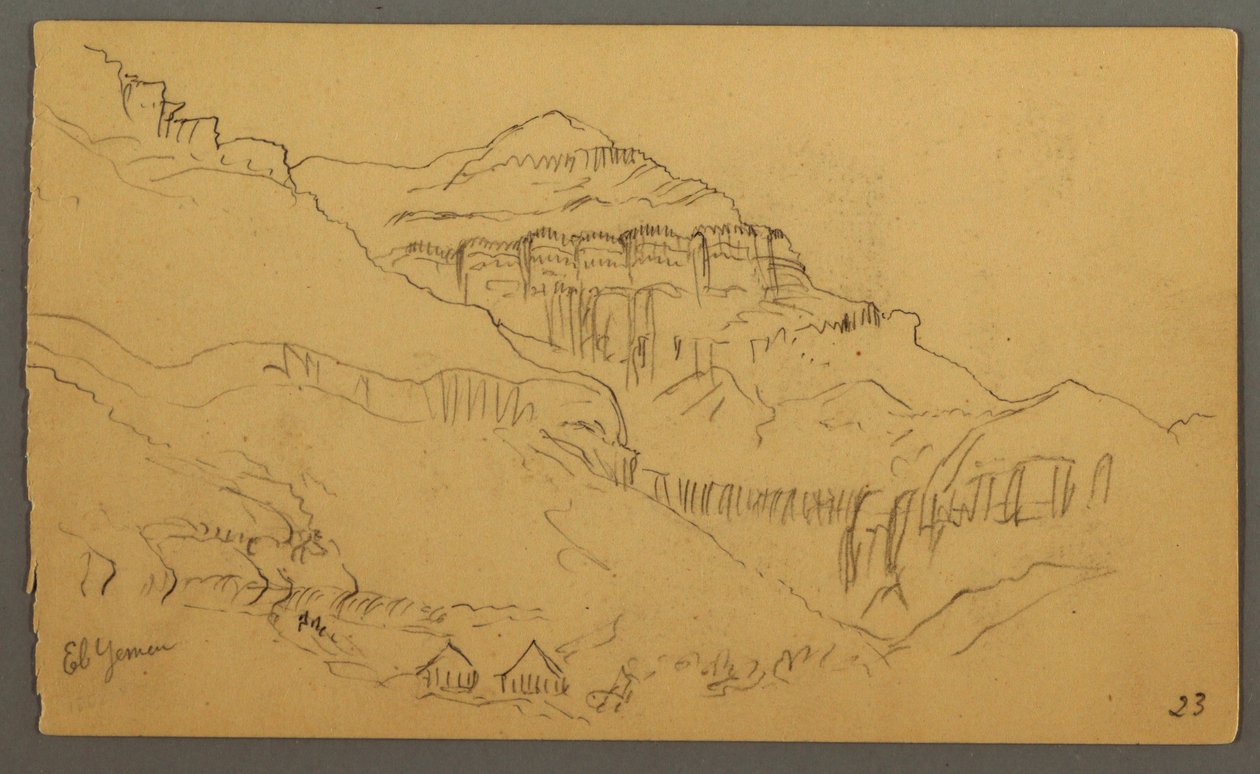 绘图，Valleyside，1869 年 2 月？ 作者 弗雷德里克·埃德温·丘奇