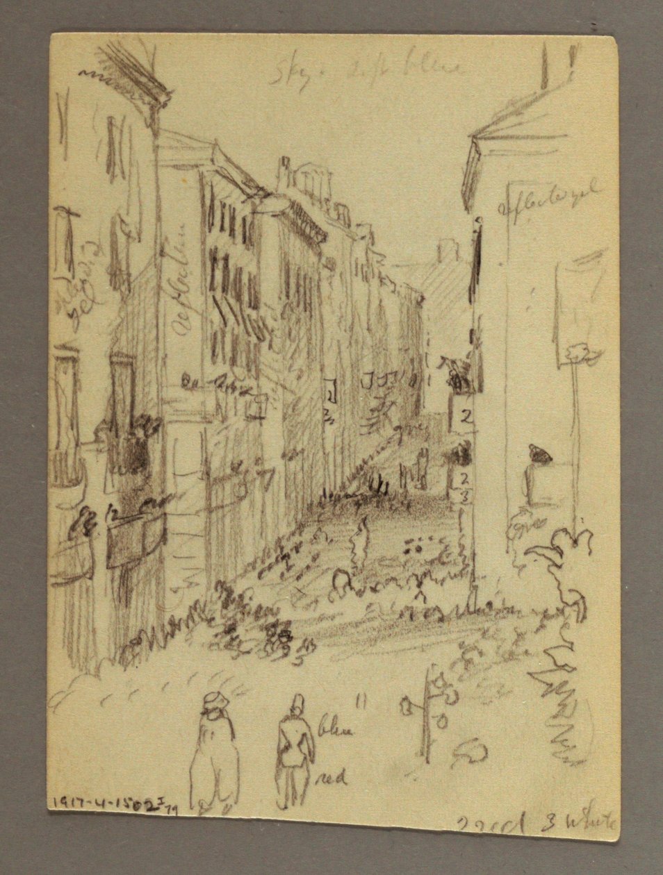 绘画，山顶上的村庄，可能创作于 1868-69 年 作者 弗雷德里克·埃德温·丘奇