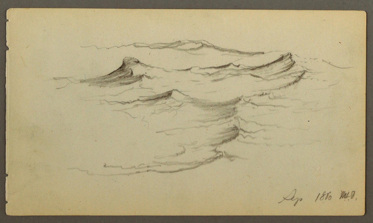 绘画，波浪，1860 年 作者 弗雷德里克·埃德温·丘奇