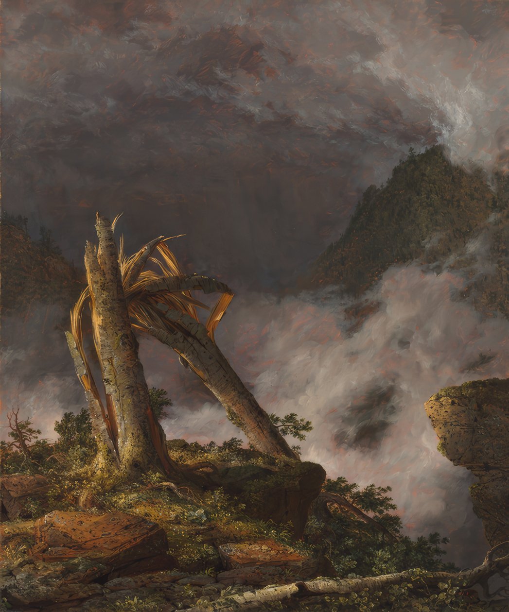 弗雷德里克-埃德温-丘奇/《山中风暴》，1847 年。 作者 弗雷德里克·埃德温·丘奇