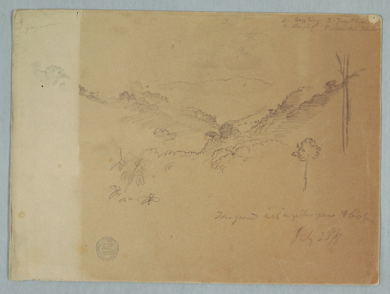 厄瓜多尔乔尔耶附近的山景 作者 弗雷德里克·埃德温·丘奇