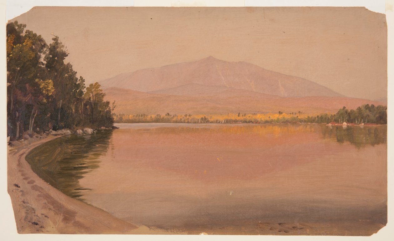 从 Togue Pond 望 Katahdin 山 作者 弗雷德里克·埃德温·丘奇