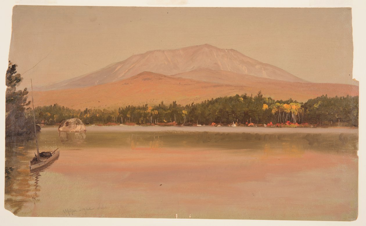 从 Togue Pond 望 Katahdin 山 作者 弗雷德里克·埃德温·丘奇