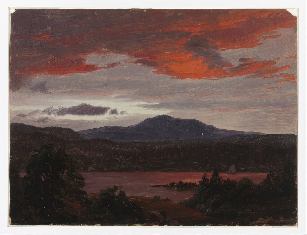 Turner Pond mit Pomola Peak und Baxter Peak, Maine 作者 弗雷德里克·埃德温·丘奇