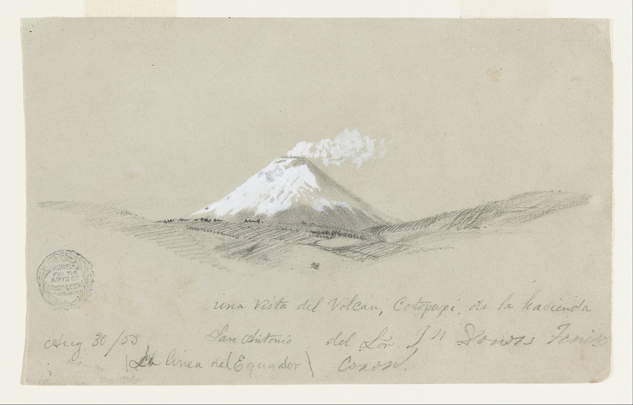 从厄瓜多尔圣安东尼奥庄园眺望科塔帕希火山 作者 弗雷德里克·埃德温·丘奇