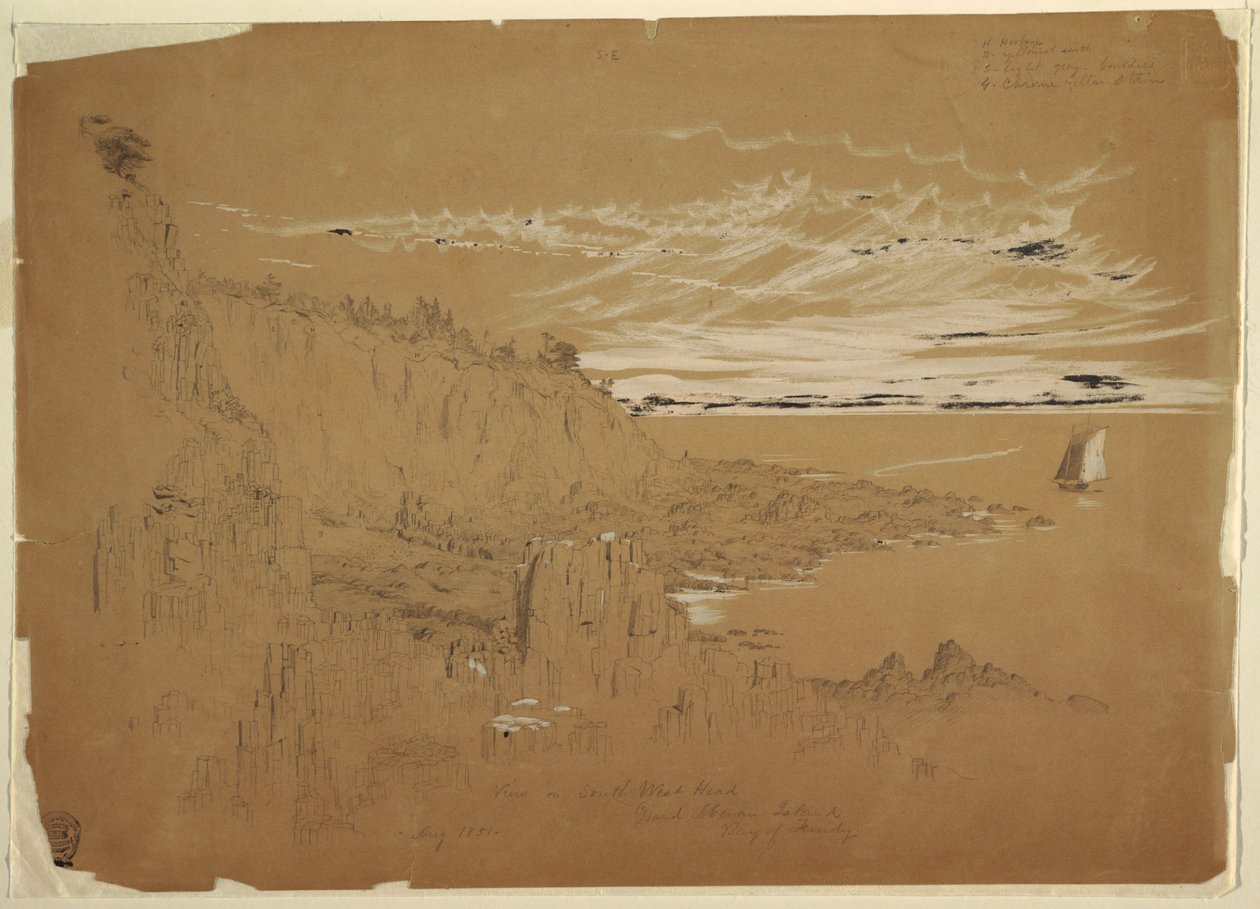 "加拿大芬迪湾大马南岛西南岬角景观" 作者 弗雷德里克·埃德温·丘奇