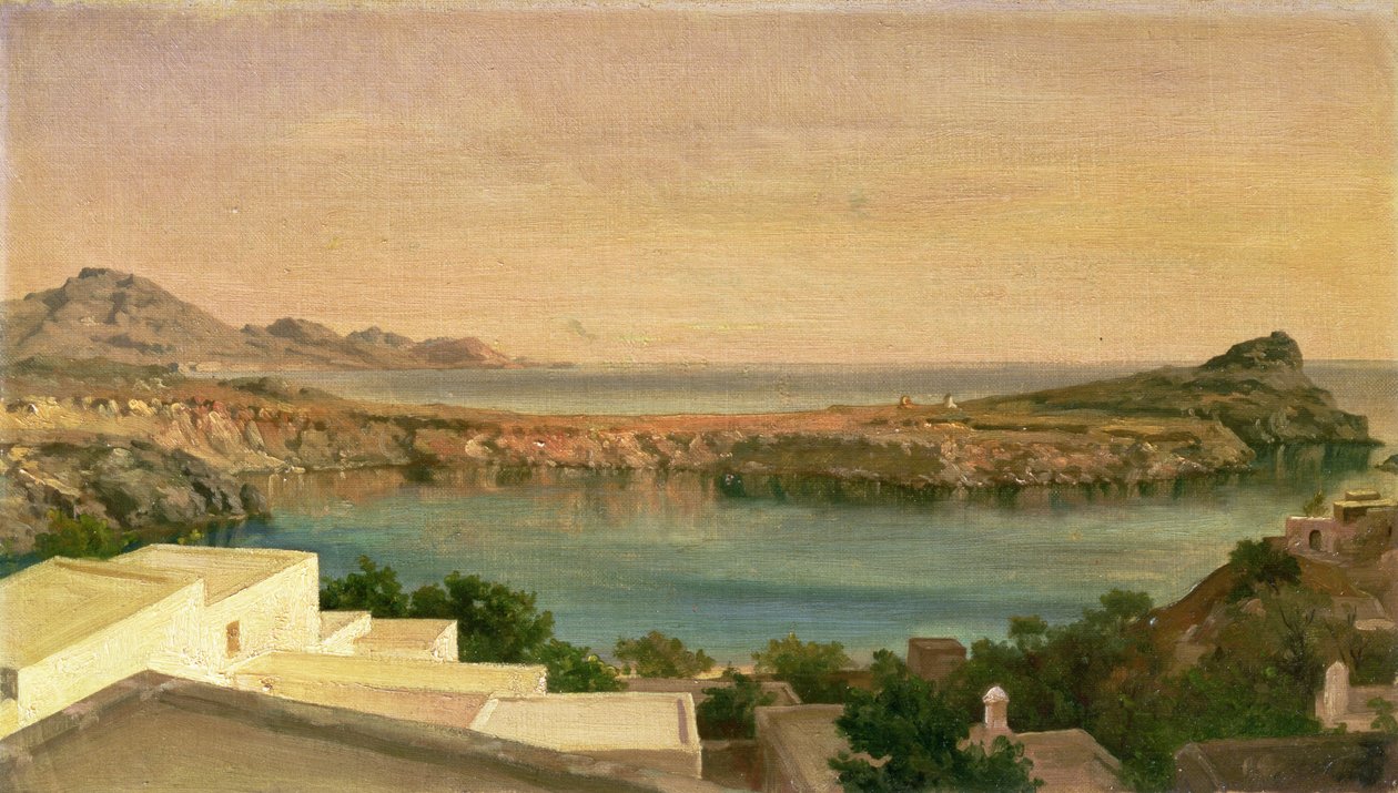 Lindos，Rhodes，c.1867（布面油画） 作者 弗雷德里克·莱顿