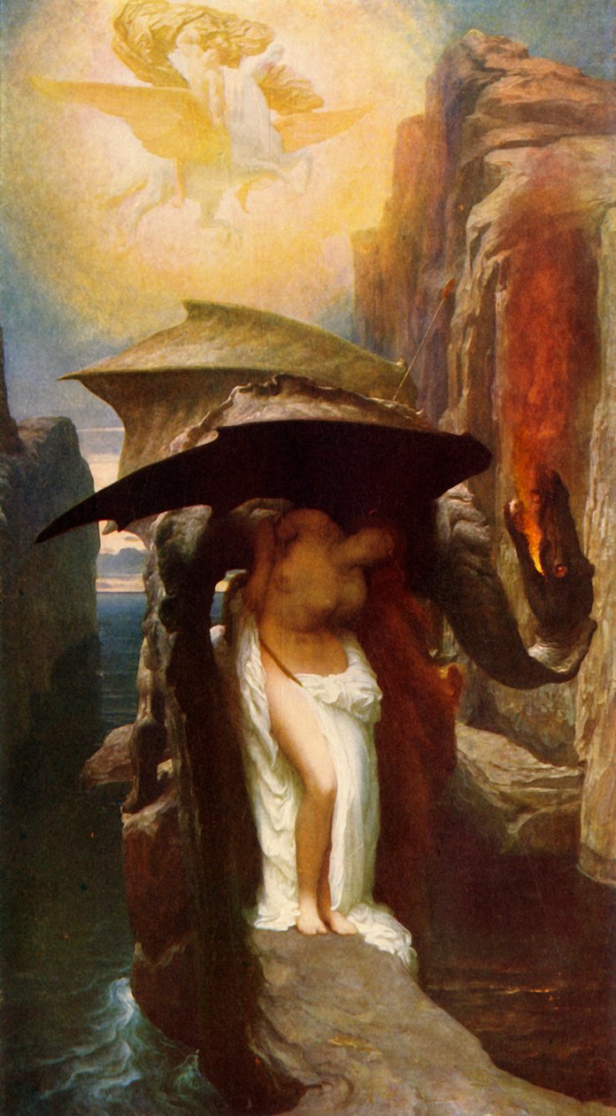 英仙座和仙女座》，1891年，约1915年。 作者 弗雷德里克·莱顿