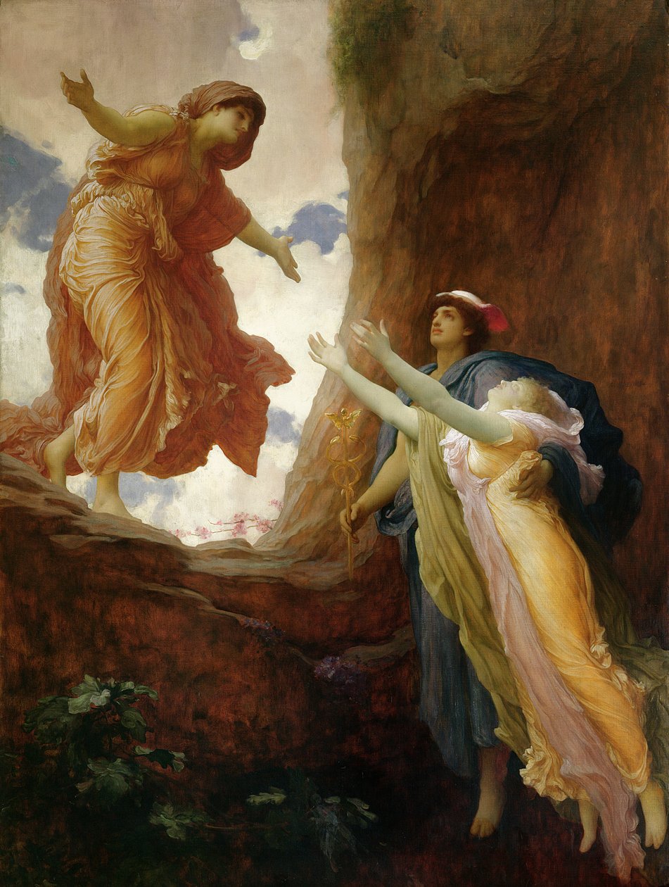 Persephone的归来，约1891年（布面油画） 作者 弗雷德里克·莱顿