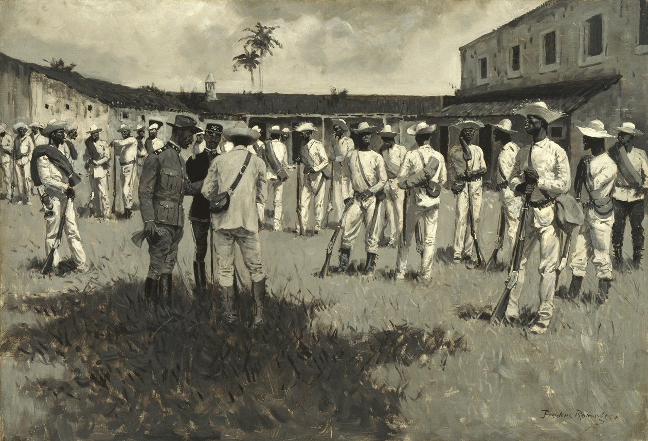 解散戈麦斯军队，1899年 作者 弗雷德里克·雷明顿