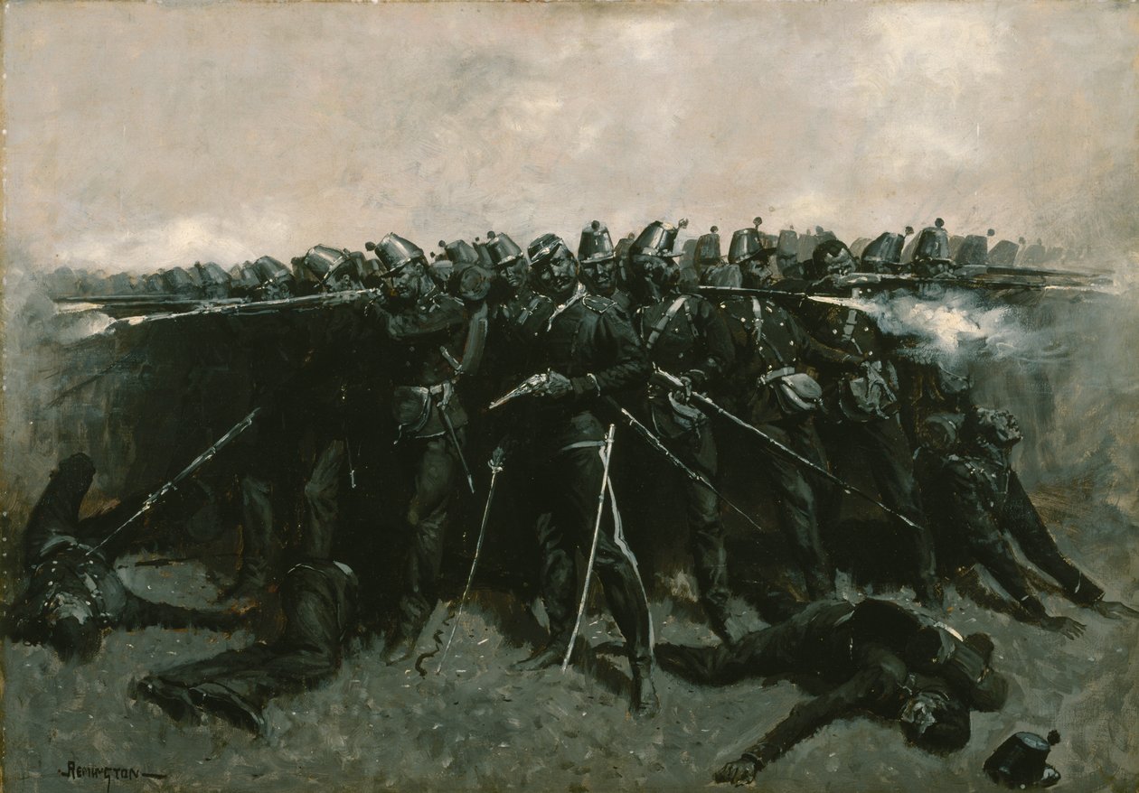 步兵广场，c.1893 作者 弗雷德里克·雷明顿