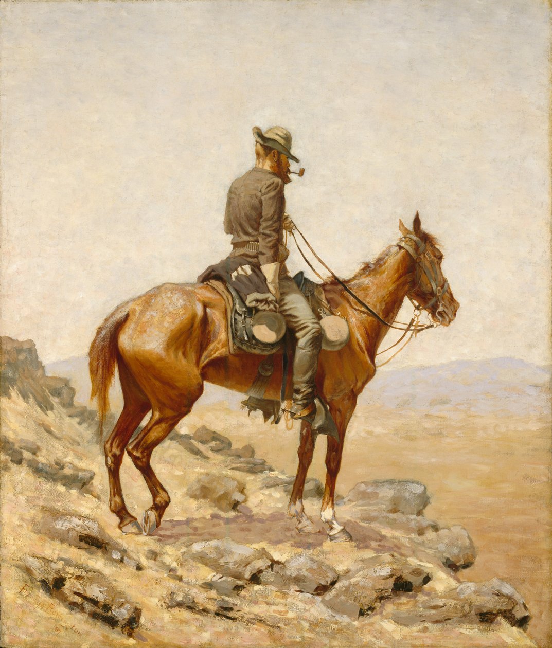 观景台，1887年 作者 弗雷德里克·雷明顿