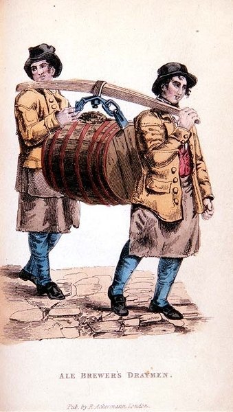Ackermanns World in Miniature的Ale Brewers Draymen 作者 弗雷德里克·肖伯尔