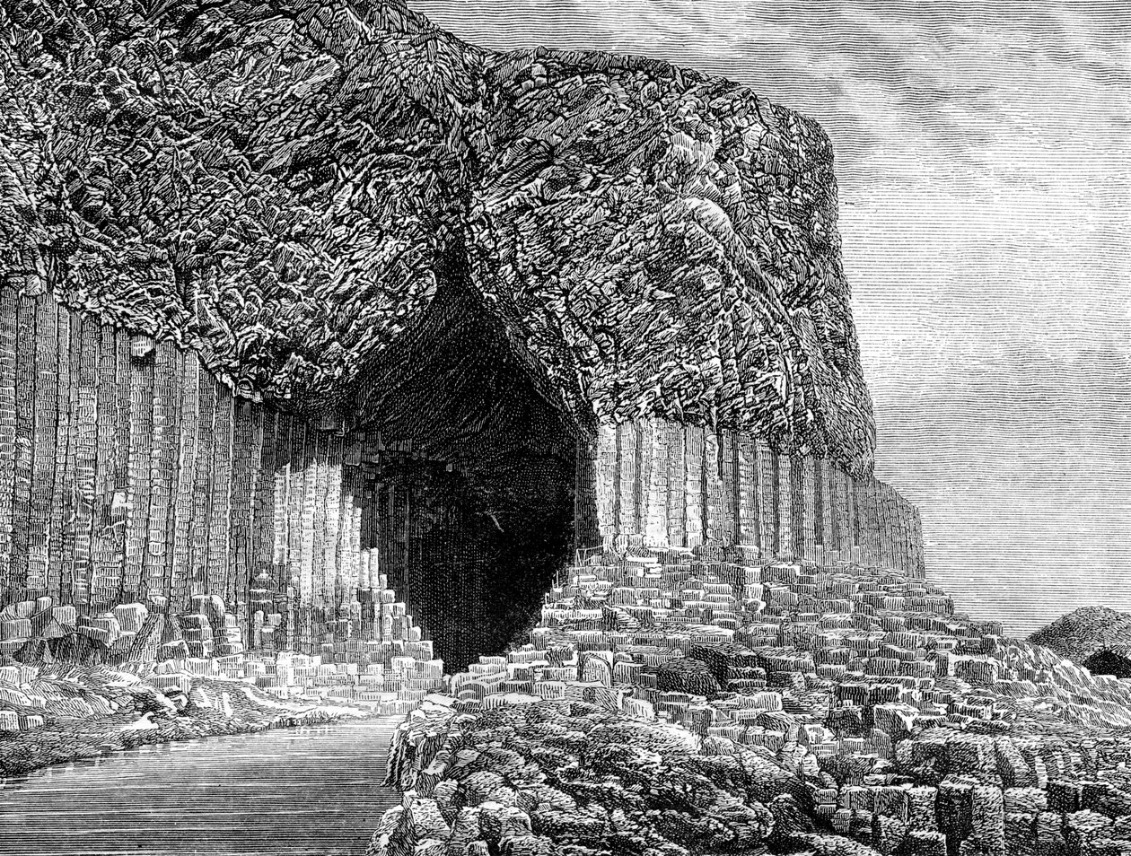 Fingals Cave，苏格兰斯塔法岛，十九世纪 作者 弗雷德里克·索里厄