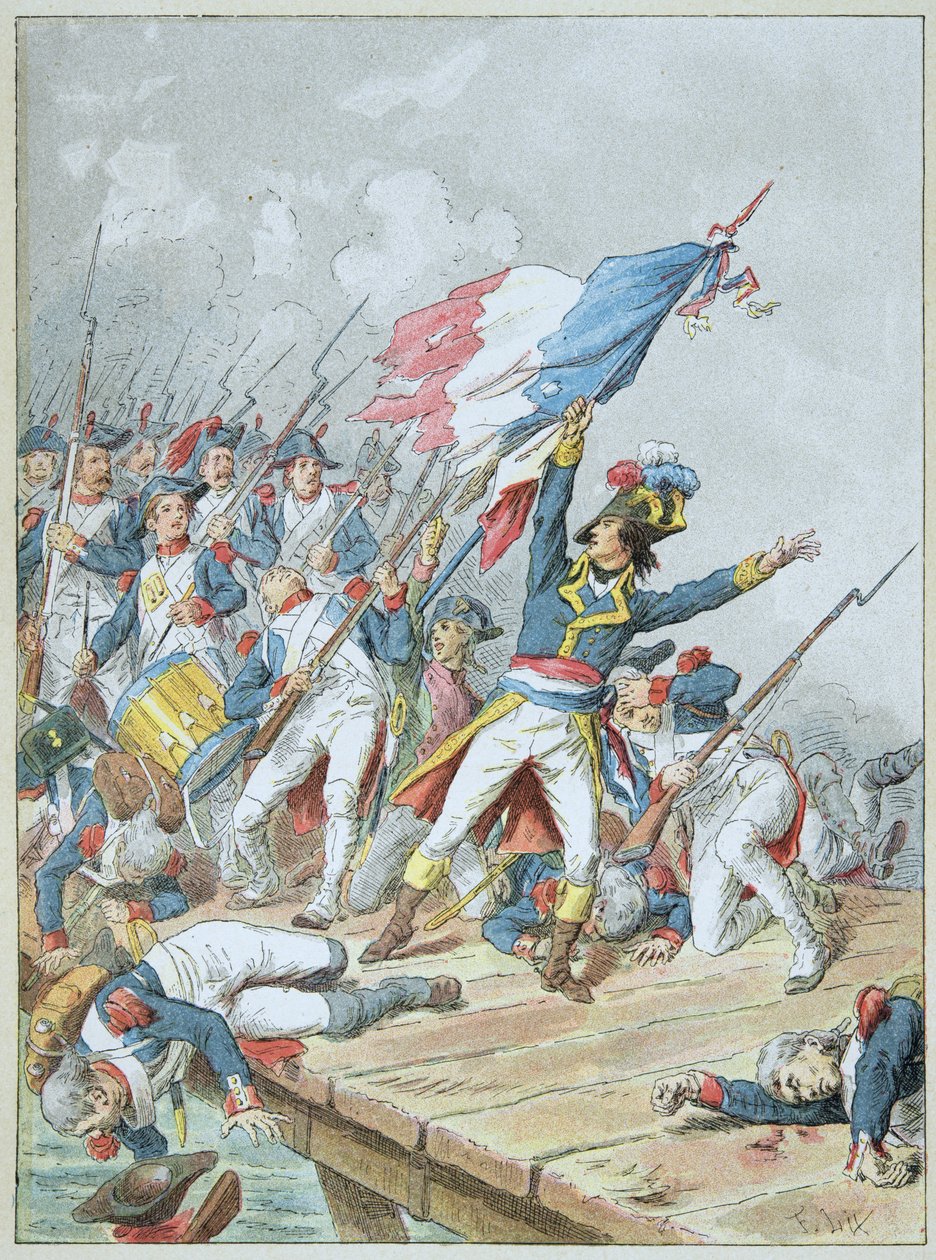 Bonaparte crossing the bridge d Arcole in November 1796 作者 弗雷德里克·西奥多·利克斯