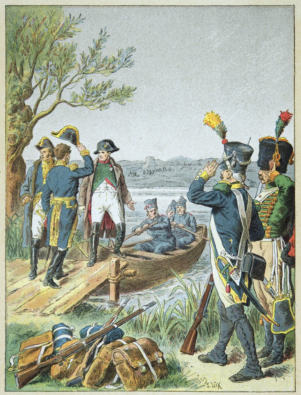 Napoleon Bonaparte and Massena on the de Lobau after the Battle of Essling, May 22 作者 弗雷德里克·西奥多·利克斯