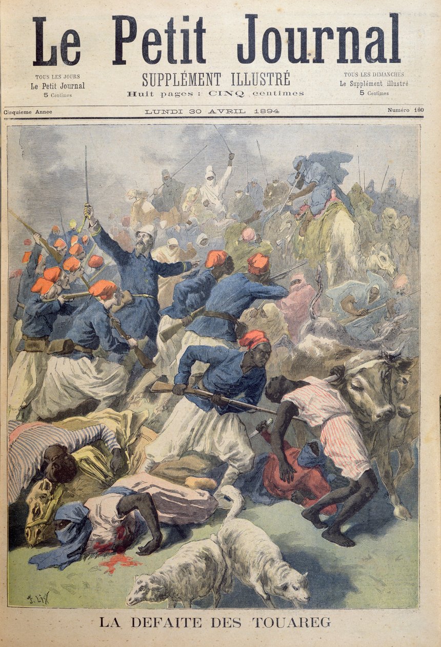 1894年4月30日，“Le Petit Journal”封面图阿雷格斯的失败 作者 弗雷德里克·西奥多·利克斯