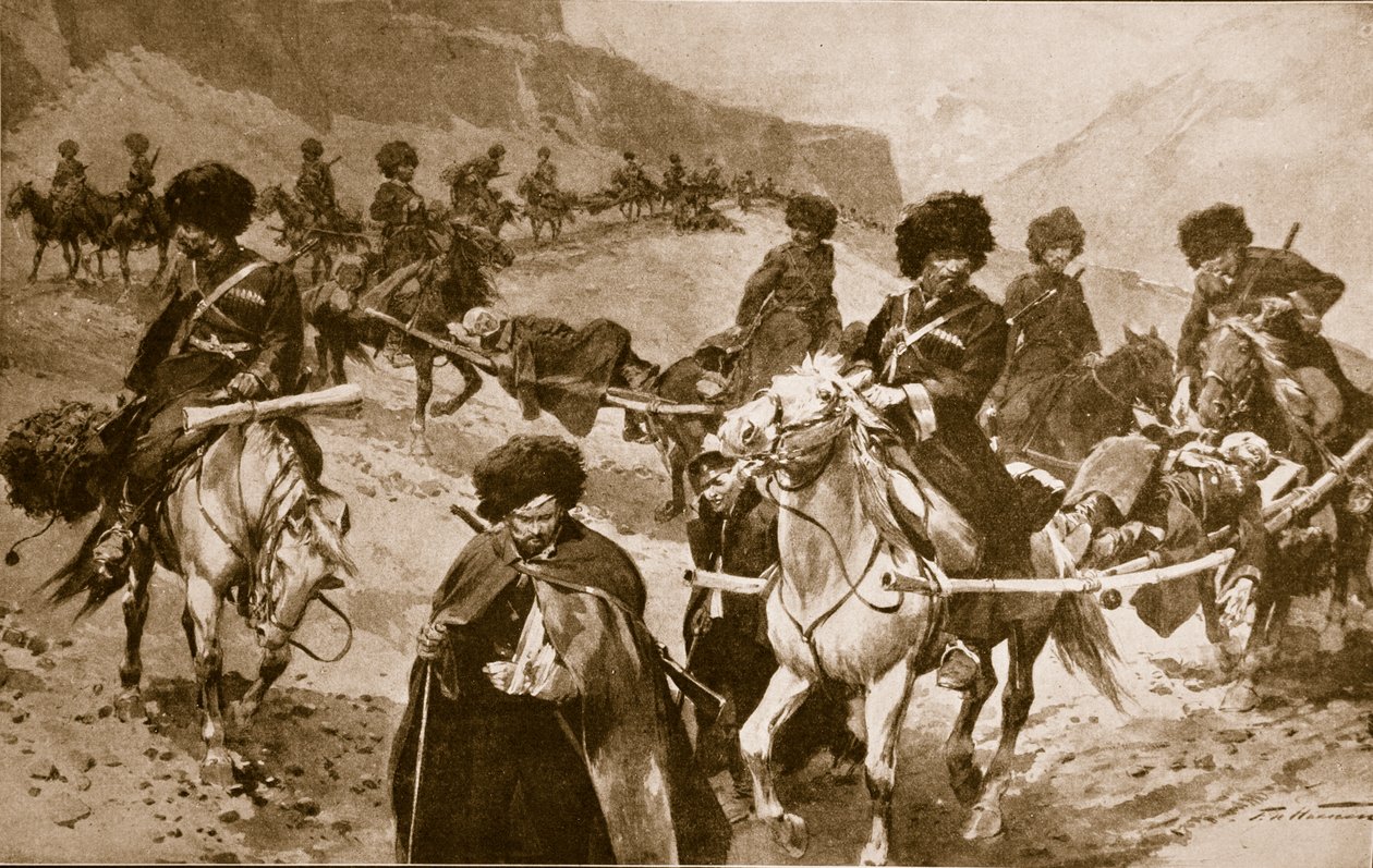 1914-19高加索山脉的哥萨克救护车护卫队 作者 弗雷德里克·德·哈嫩