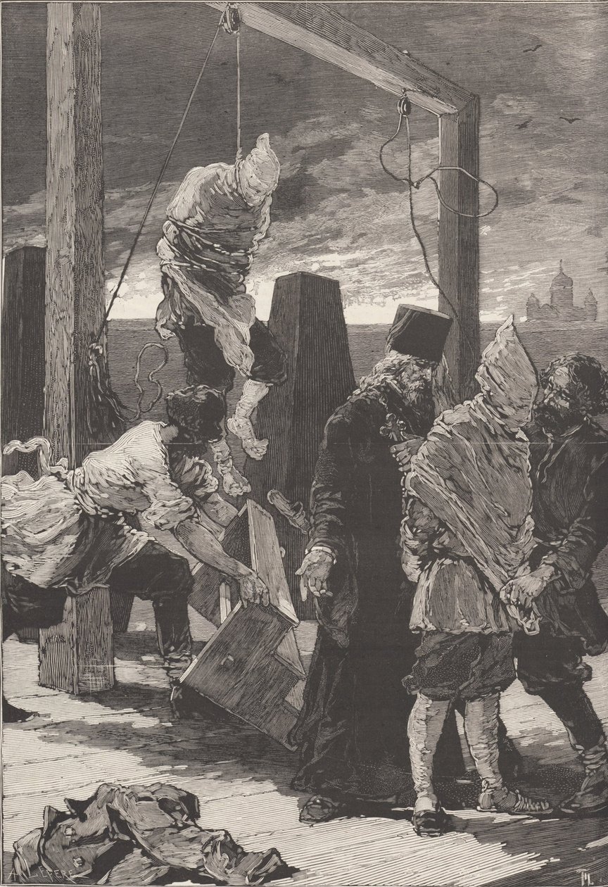 1880年11月16日，亚历山大·科维塔科夫斯基（Alexander Kvyatkovsky）和安德烈·普雷斯尼亚科夫（Andrey Presnyakov）被处决。 作者 弗雷德里克·德·哈嫩