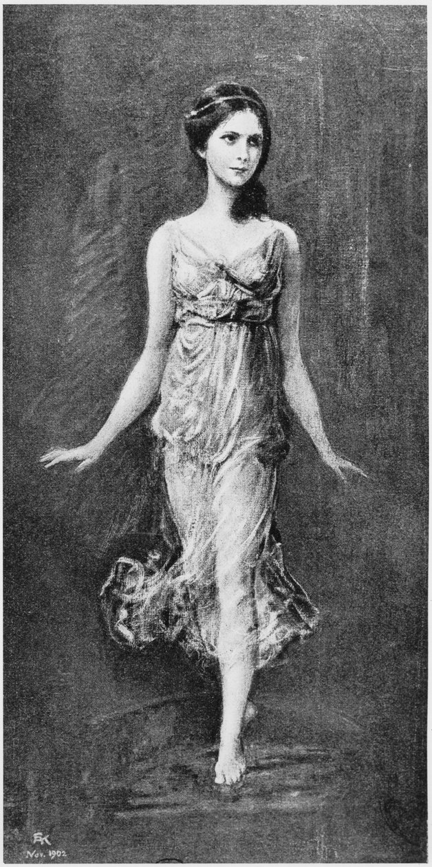 Isadora Duncan（1877-1927）1902年11月 作者 弗雷德里希·奥古斯特·考尔巴赫