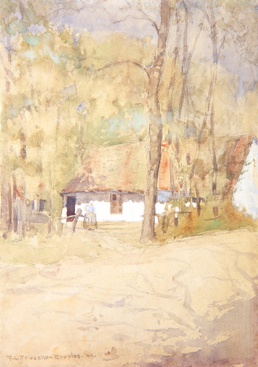 Étaples的农舍，1899年 作者 弗雷德里克·卡尔·弗里泽克