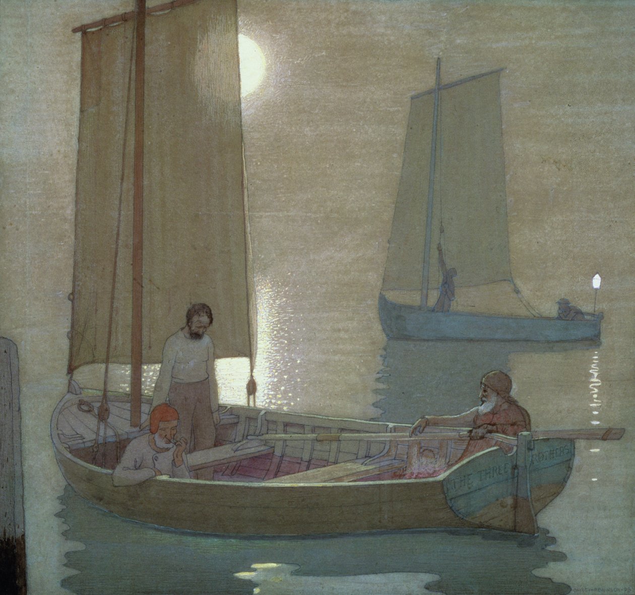 三兄弟，c.1897 作者 弗雷德里克·凯利·罗宾逊