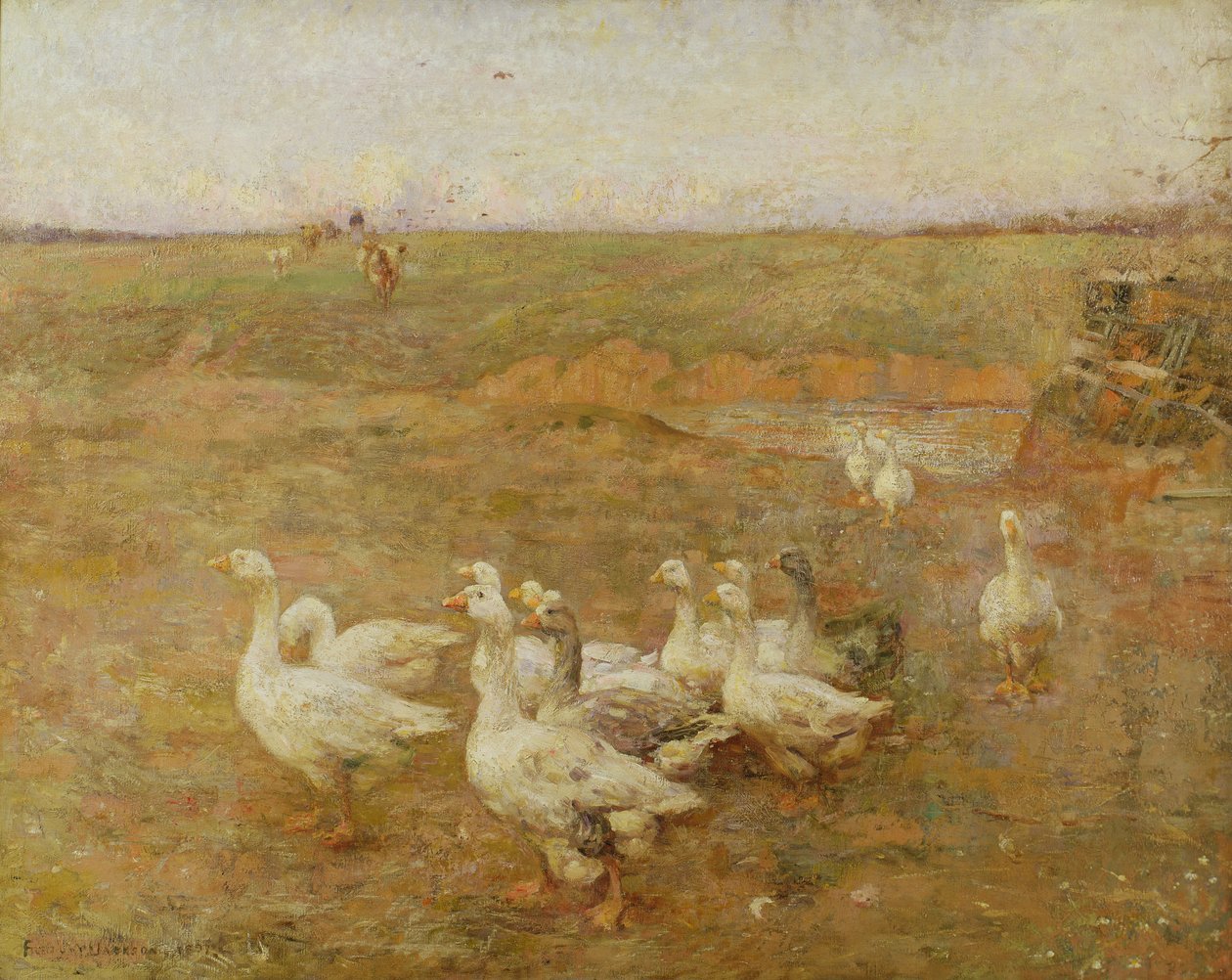 金色的傍晚，1897年 作者 弗雷德里克·威廉·杰克逊