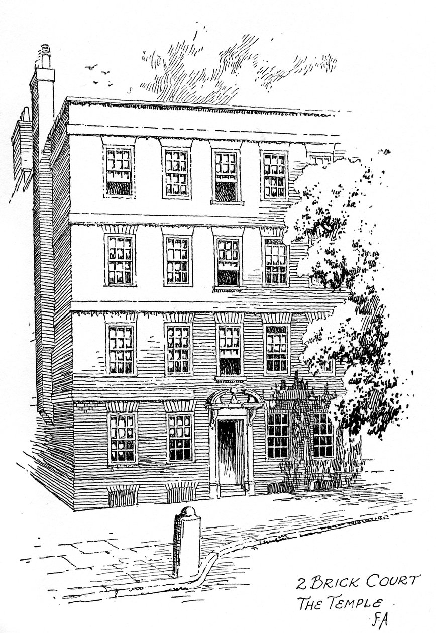 奥利弗·戈德史密斯（Oliver Goldsmiths）住宅，伦敦圣殿寺2砖法院，1912年 作者 弗雷德里克·阿科克（Frederick Adcock）