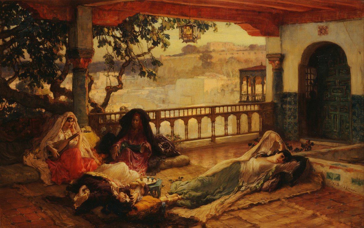 阿尔及尔的傍晚，约1880年至1889年 作者 弗雷德里克·亚瑟·布里奇曼